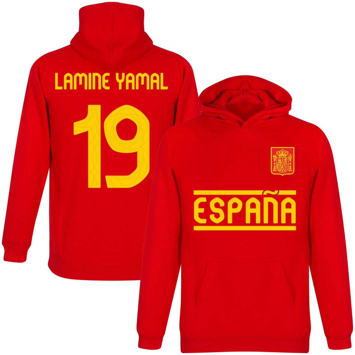 Spain 2024 Team Lamine Yamal 19 KIDS Hoodie - Red