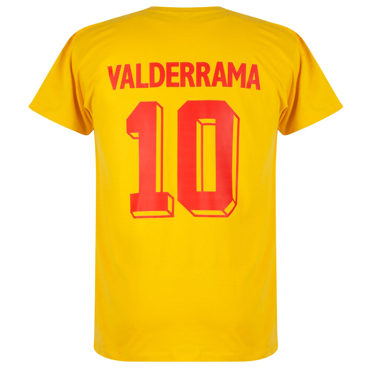 Colombia 1990 Valderrama 10 Retro T-shirt - Yellow