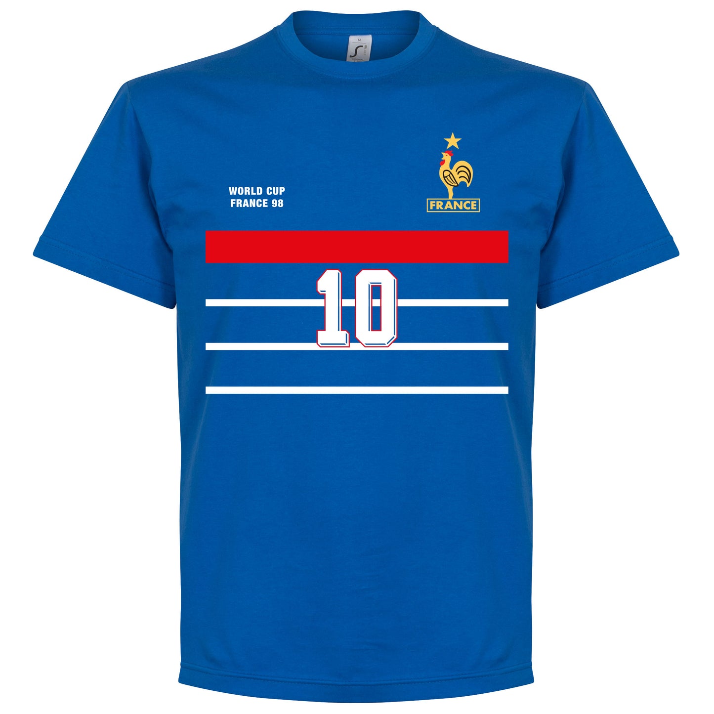 France Retro 1998 Zidane 10 T-shirt - Royal