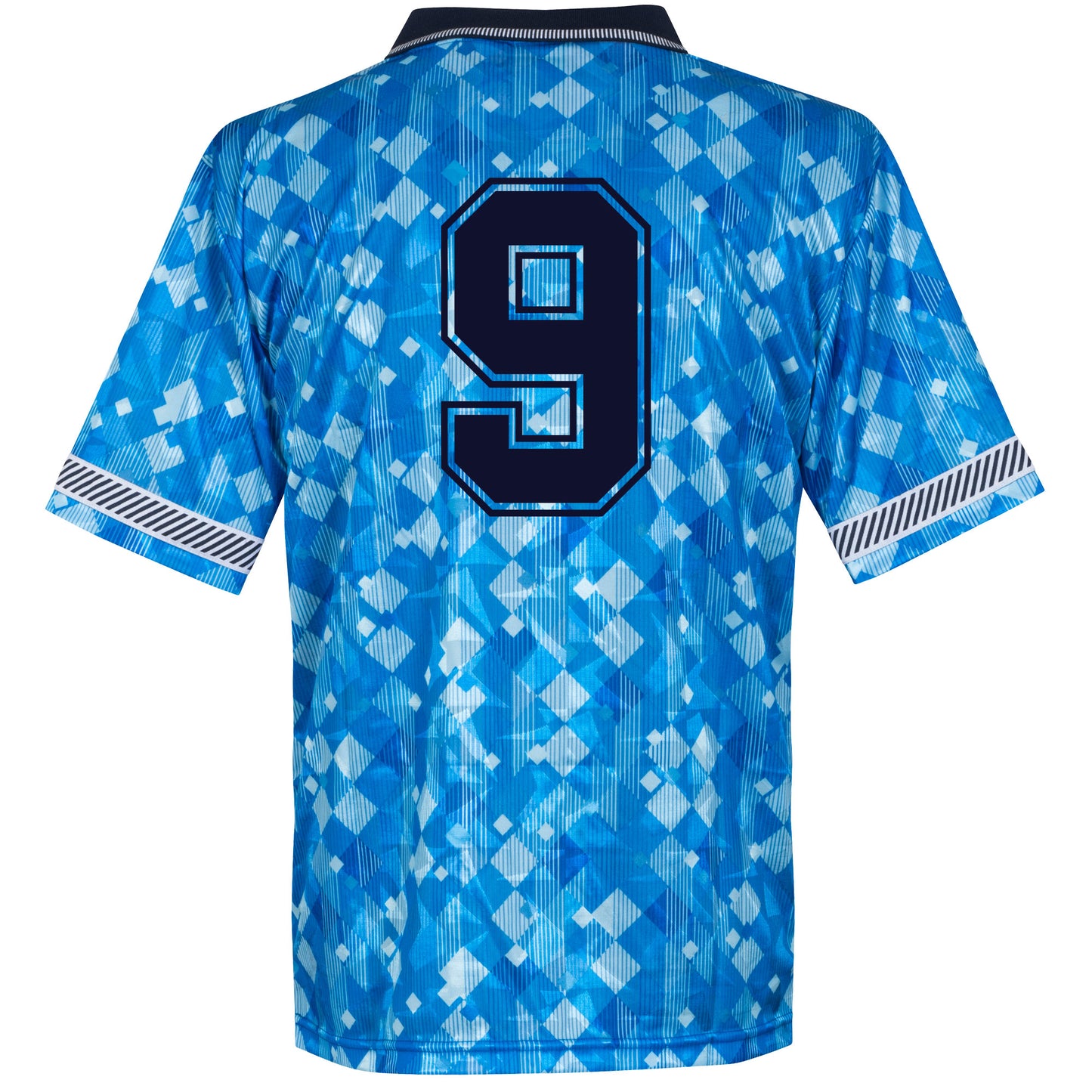 Score Draw England 3rd No.9 Retro Shirt World Cup 1990 (Retro Flock Printing)