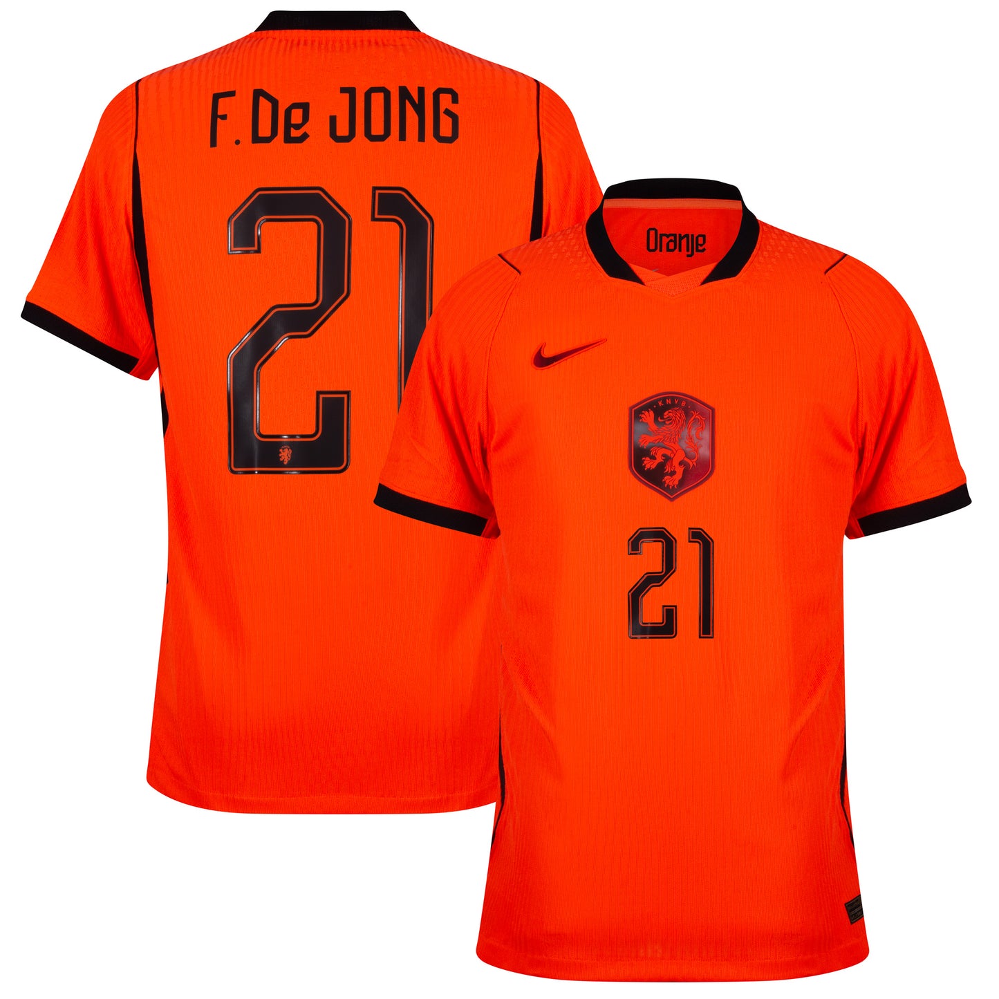 Nike Holland Aero-Fit Match Home F De Jong 21 Shirt 2026-2027 (Official Printing)