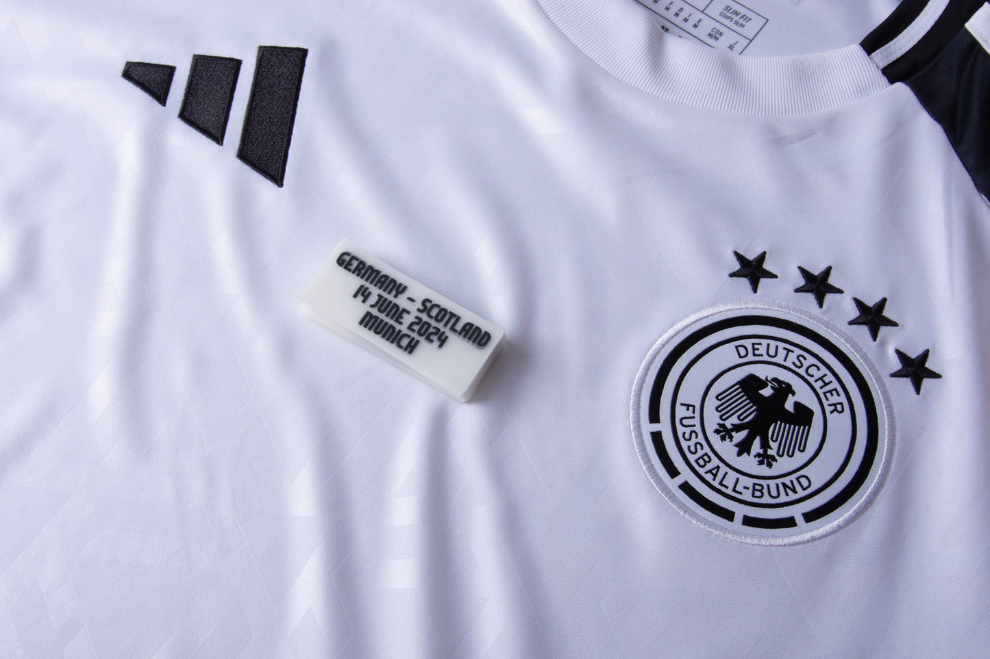 adidas Germany Home Shirt incl. Germany v Scotland 14 June 2024 Matchday Transfer