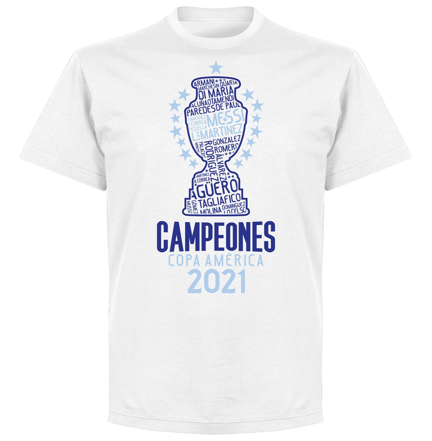 Argentina 2021 Copa America Champions Messi 10 T-shirt - White