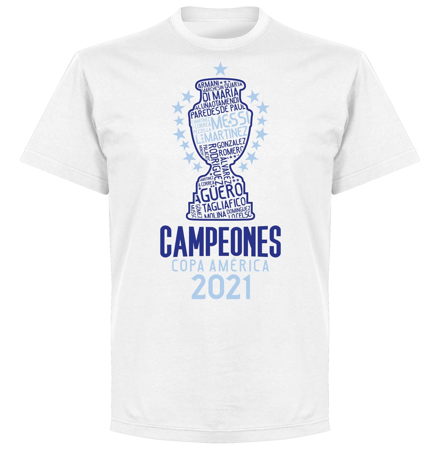 Argentina 2021 Copa America Champions KIDS T-shirt - White