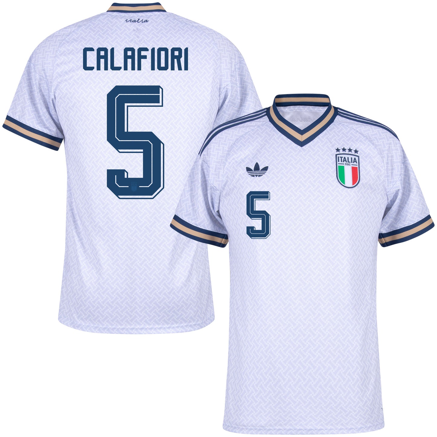 adidas Italy Away Calafiori 5 Shirt 2026-2027 (Official Printing)