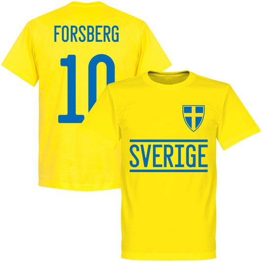Sweden Forsberg 10 2020 Team T-Shirt - Yellow