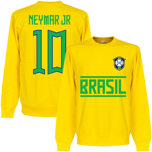 Brazil Team Neymar Jr 10 Sweatshirt - Yellow