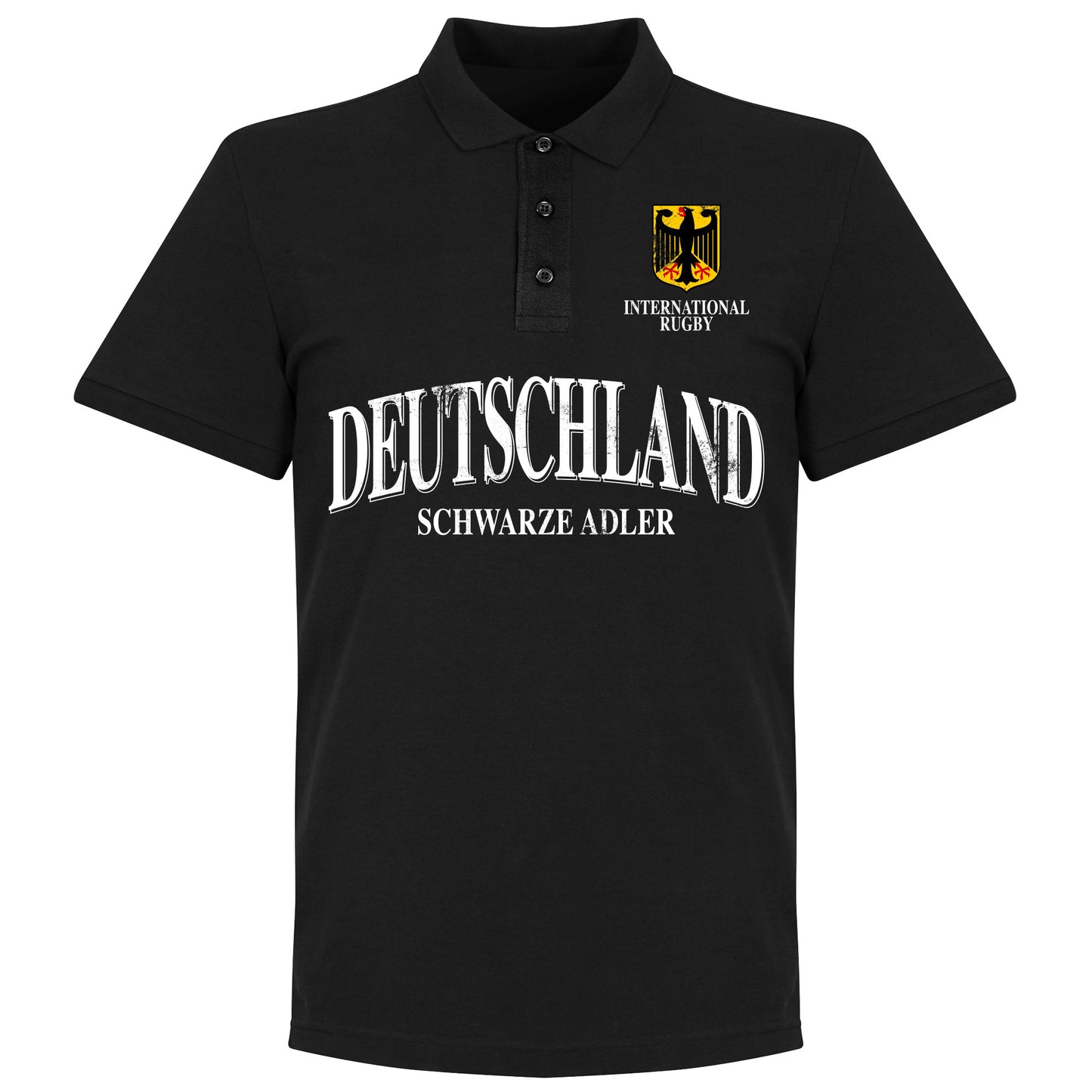 Germany Rugby Polo Shirt - Black