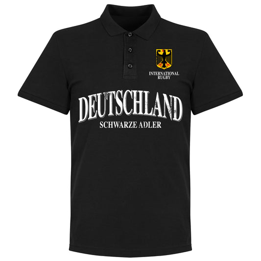 Germany Rugby Polo Shirt - Black