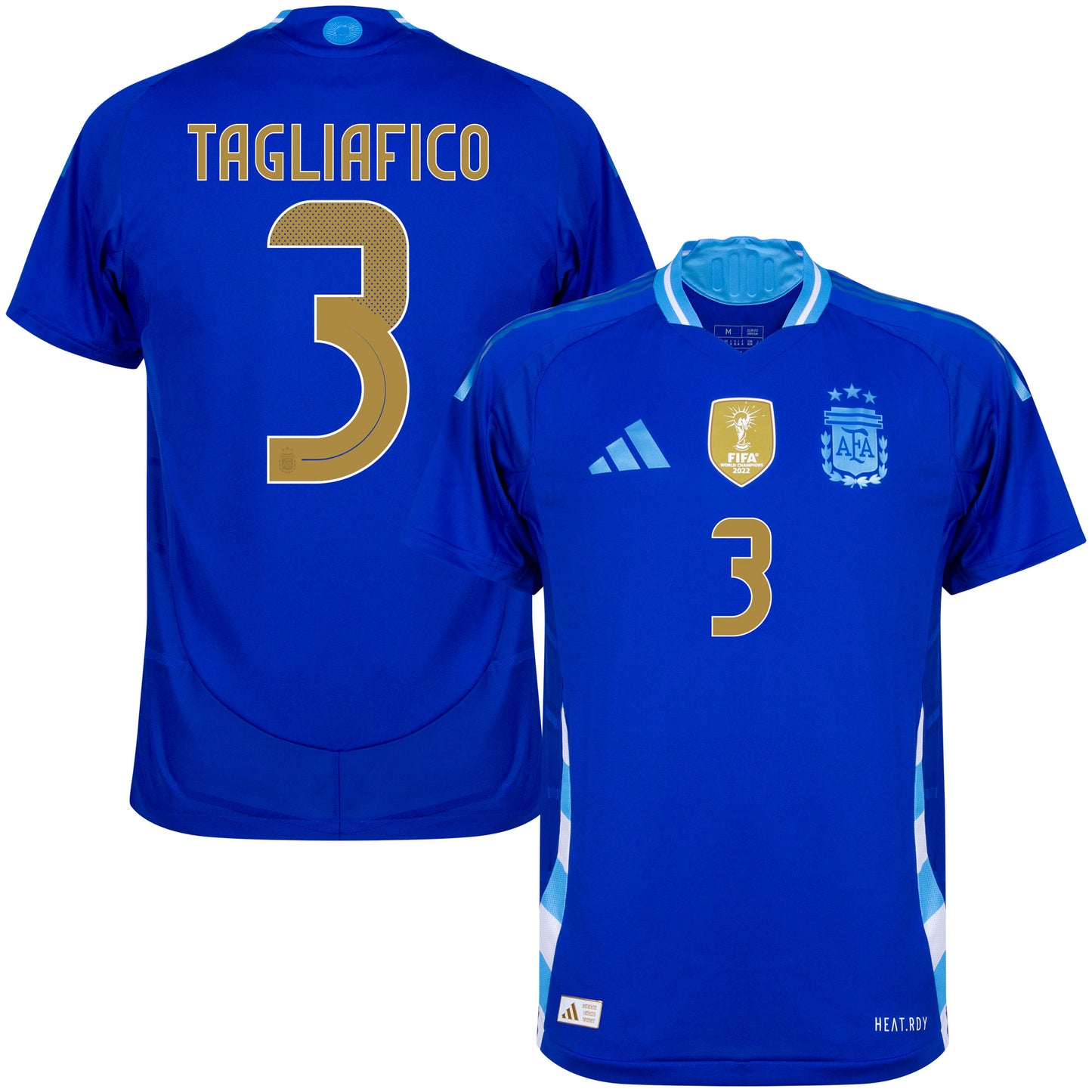 adidas Argentina Away Authentic Tagliafico 3 Shirt 2024-2025 (Official Printing)