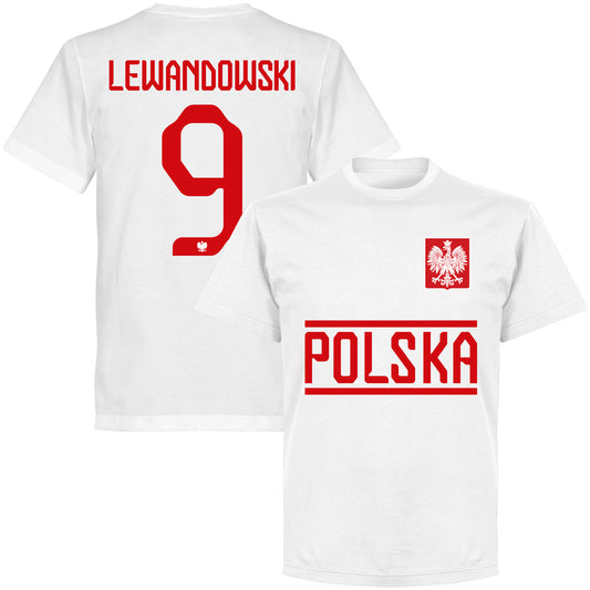 Poland Team Lewandowski 9 KIDS T-shirt - White