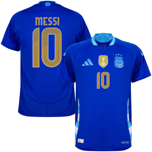 adidas Argentina Away Authentic Messi 10 Shirt 2024-2025 (Official Printing)