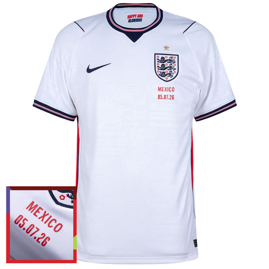 Nike England Home Shirt 2026-2027 incl. Replica Transfer England v Mexico 05.07.26