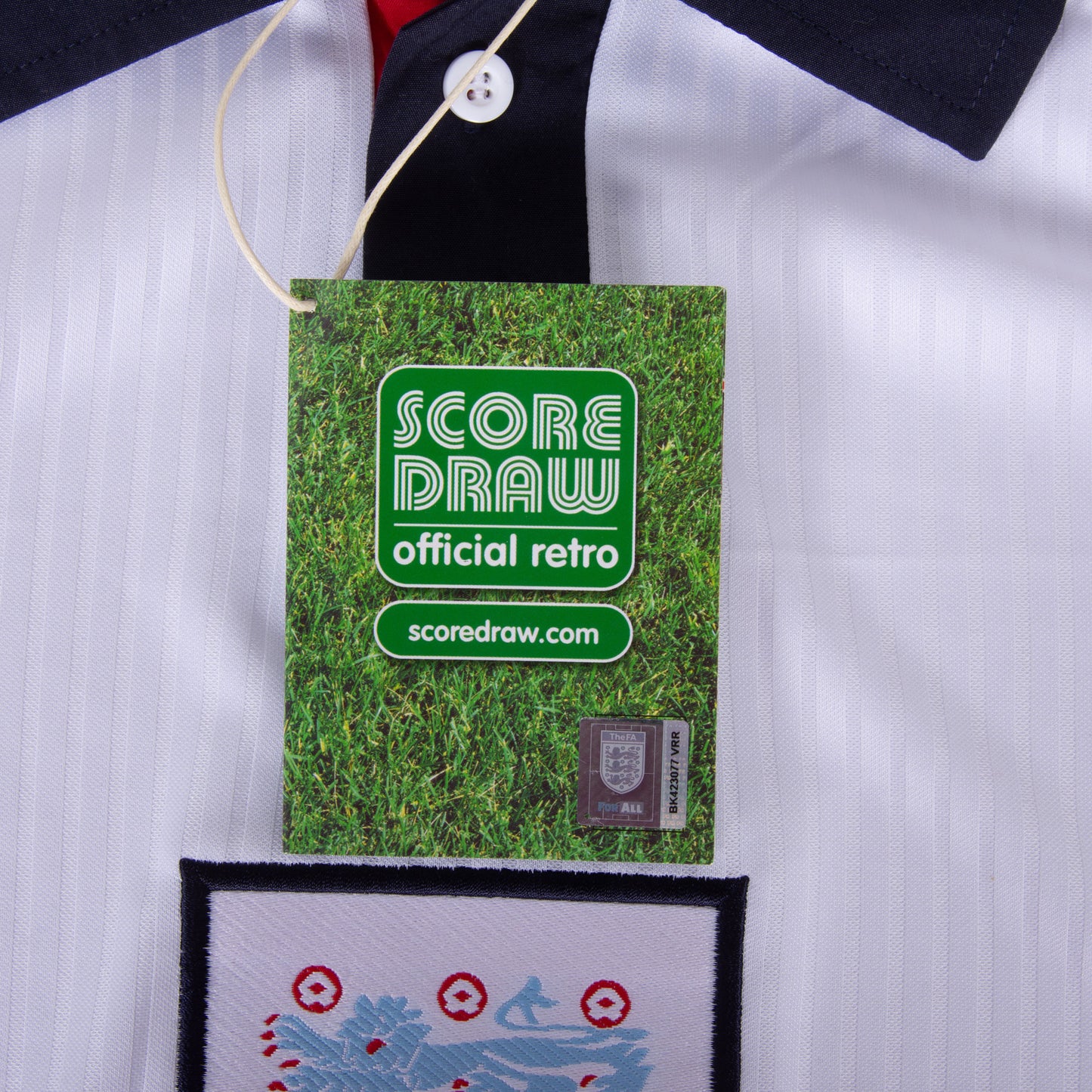 Score Draw England Home Retro Shirt World Cup Finals 1998