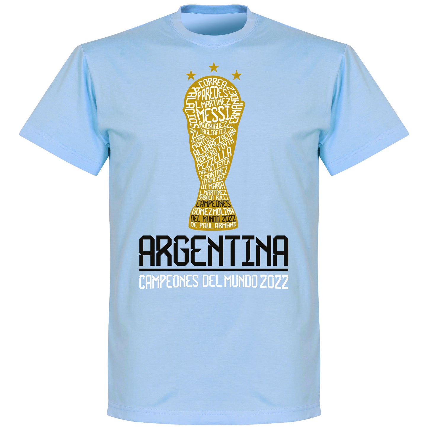 Argentina Campeones 2022 T-shirt - Sky Blue