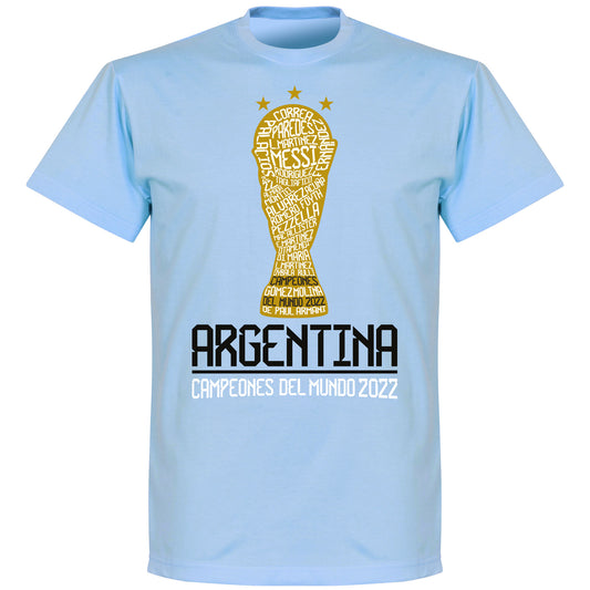 Argentina Campeones 2022 T-shirt - Sky Blue