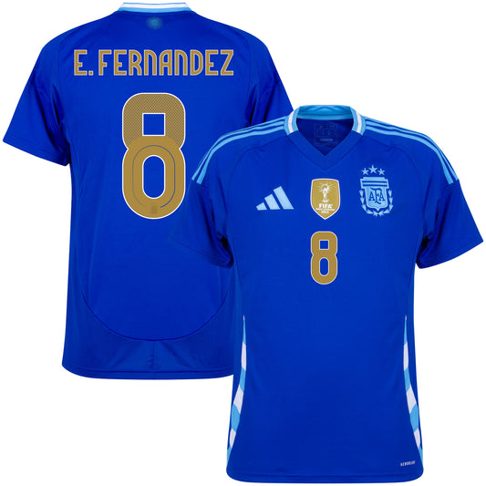 adidas Argentina Away E.Fernandez 8 Shirt 2024-2025 (Official Printing)