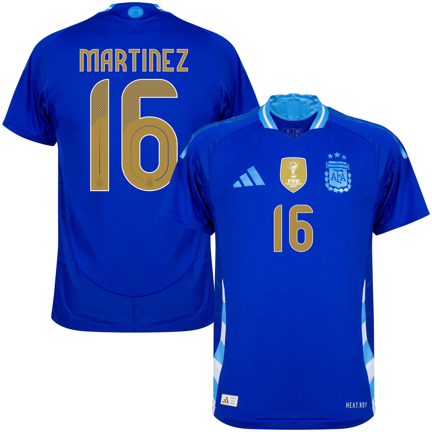 adidas Argentina Away Authentic Martinez 16 Shirt 2024-2025 (Official Printing)