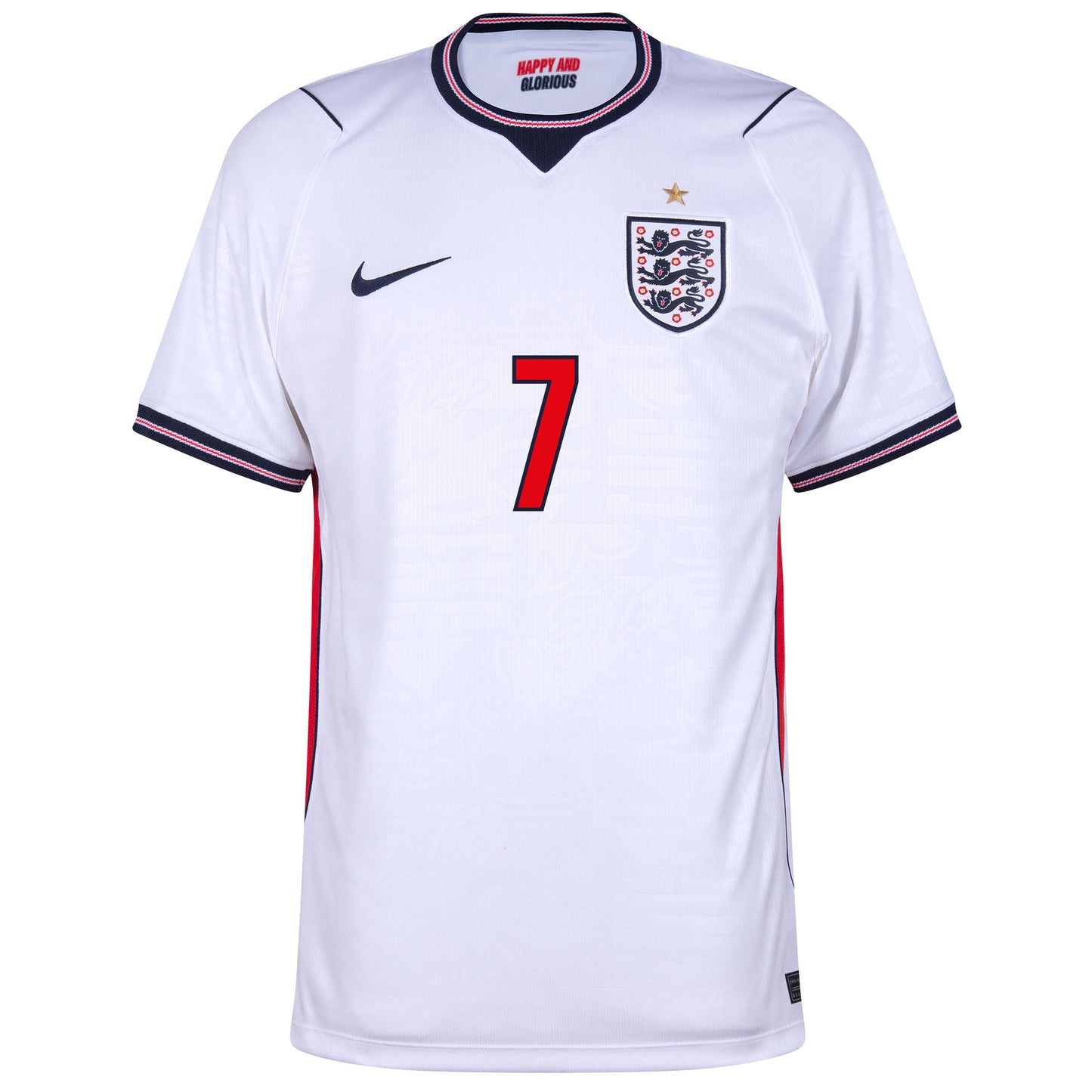 Nike England Home Saka 7 Shirt 2026-2027 (Official Printing)