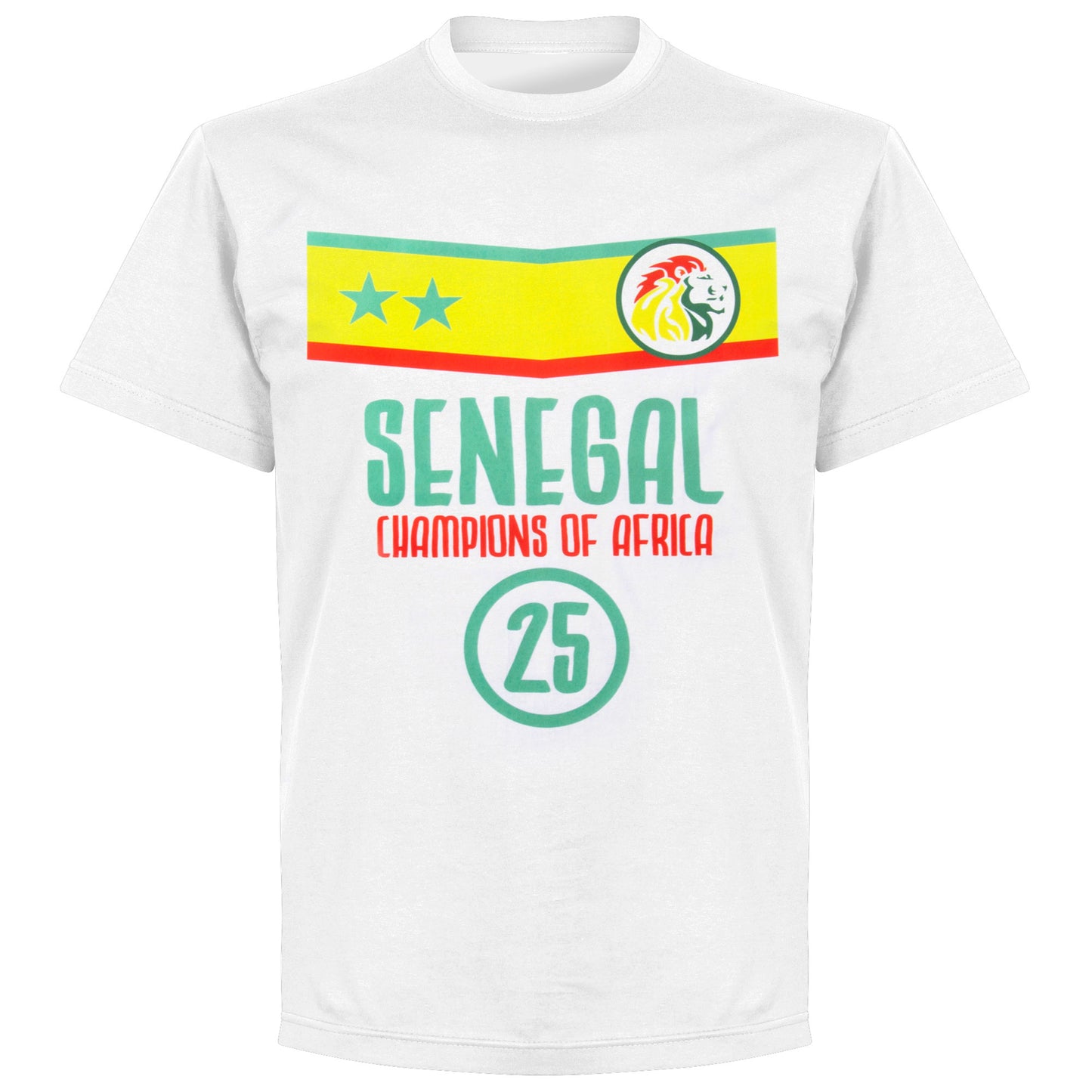 Senegal 2025 AFCON Winners T-shirt - White