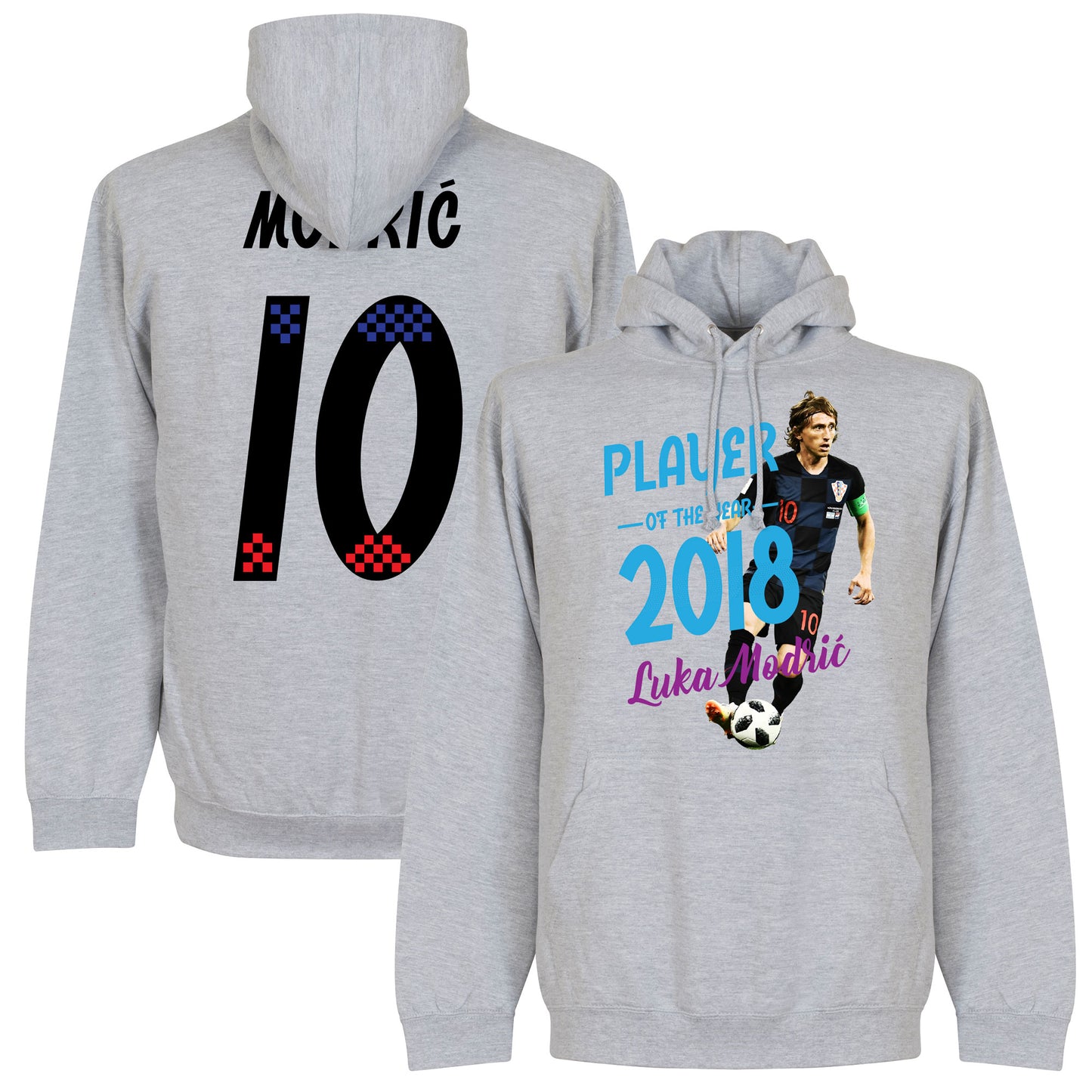Modric 10 Player of the Year 2018 Hoodie - Grey