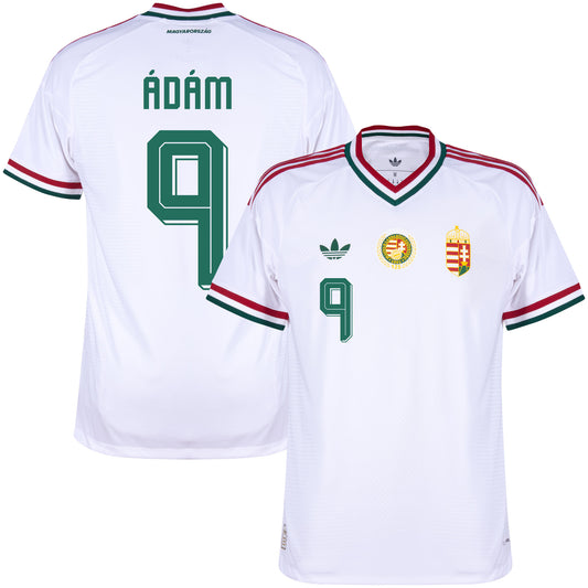 adidas Hungary Authentic Away Ádám 9 Shirt 2026-2027 (Official Printing)