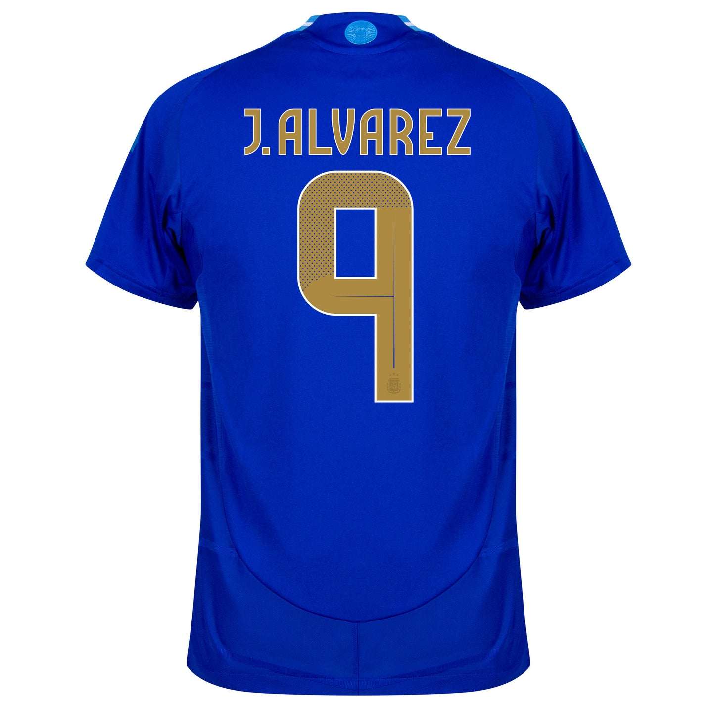 adidas Argentina Away Authentic J.Alvarez 9 Shirt 2024-2025 (Official Printing)