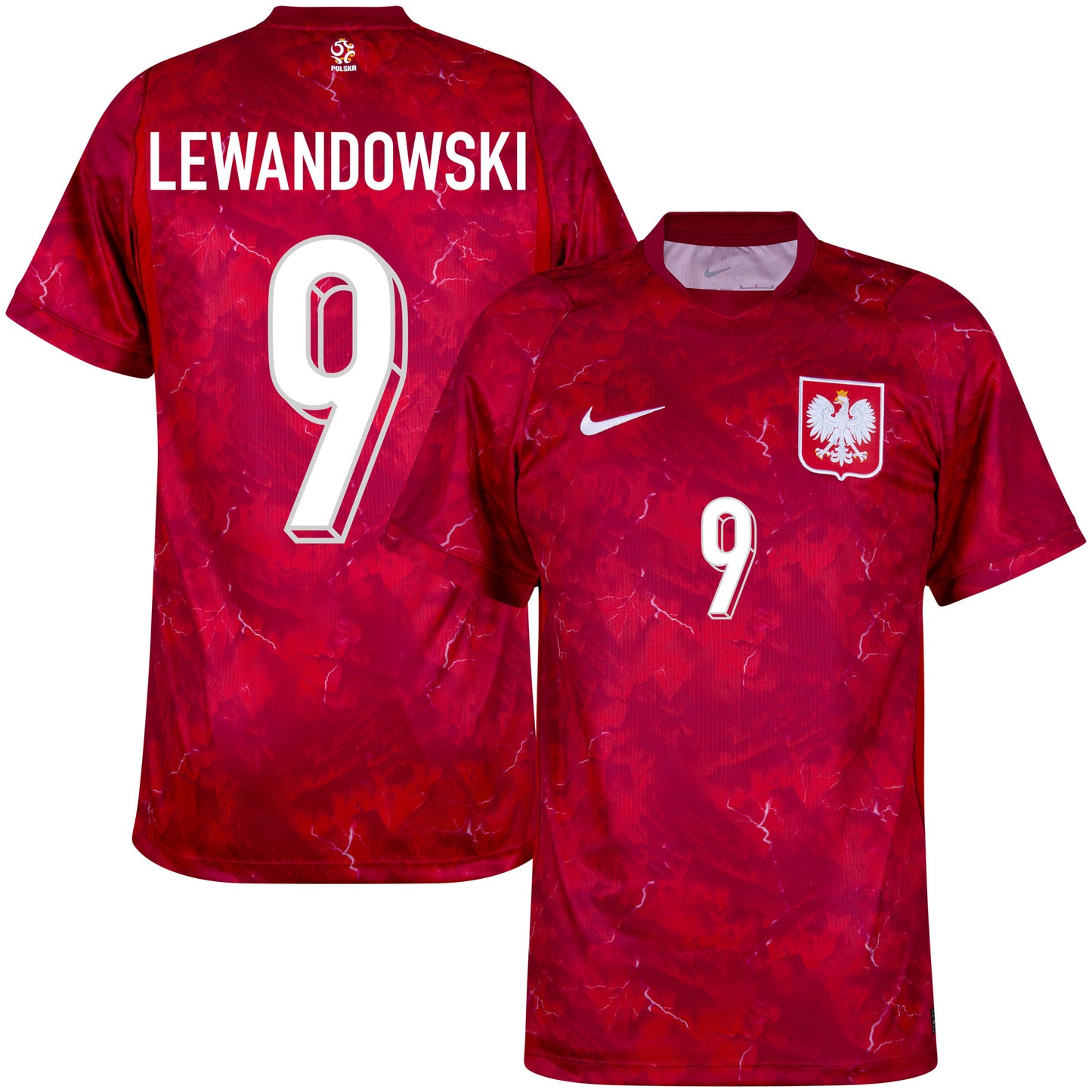 Nike Poland Away KIDS Lewandowski 9 Shirt 2026-2027 (Fan Style Printing)