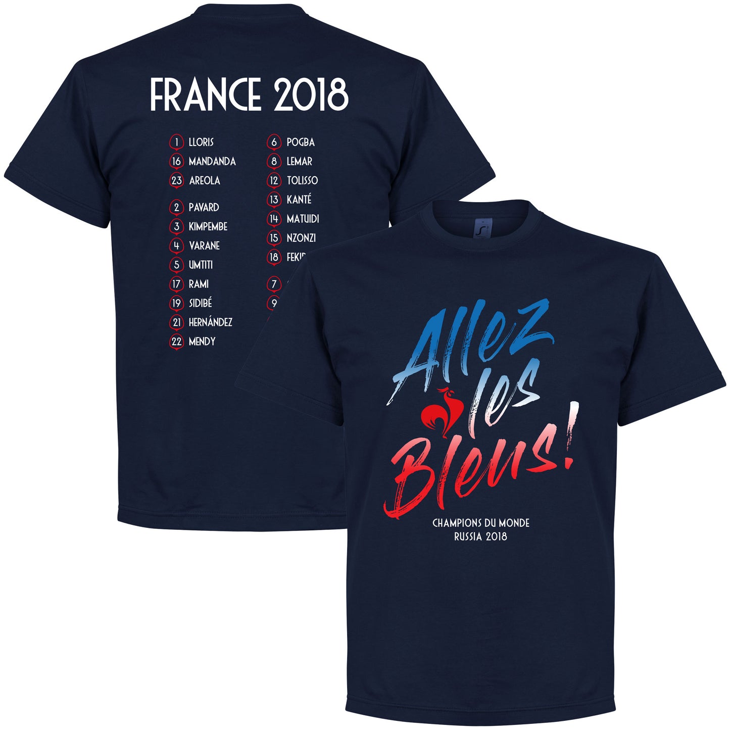 France Allez les Bleus Russia 2018 Squad T-shirt - Navy