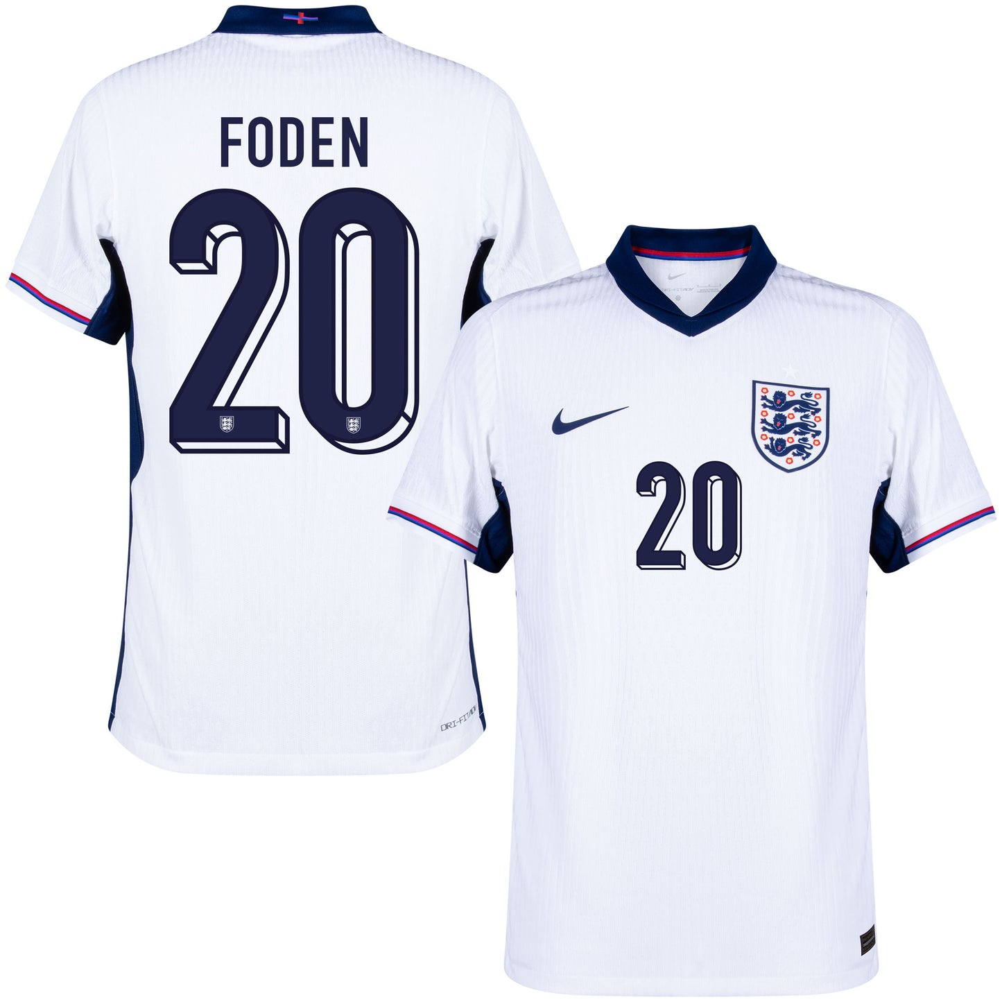 Nike England Dri-Fit ADV Match Home Foden 20 Shirt 2024-2025 (Official Printing)