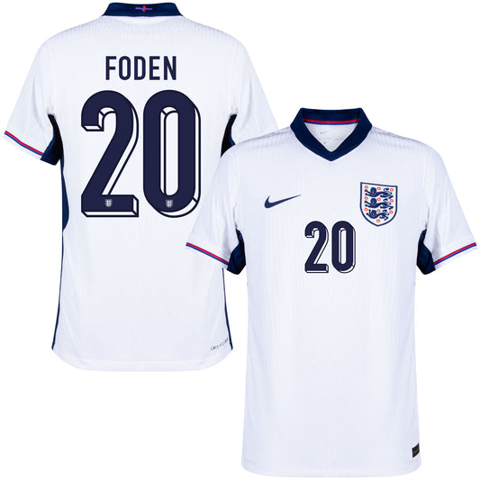 Nike England Dri-Fit ADV Match Home Foden 20 Shirt 2024-2025 (Official Printing)