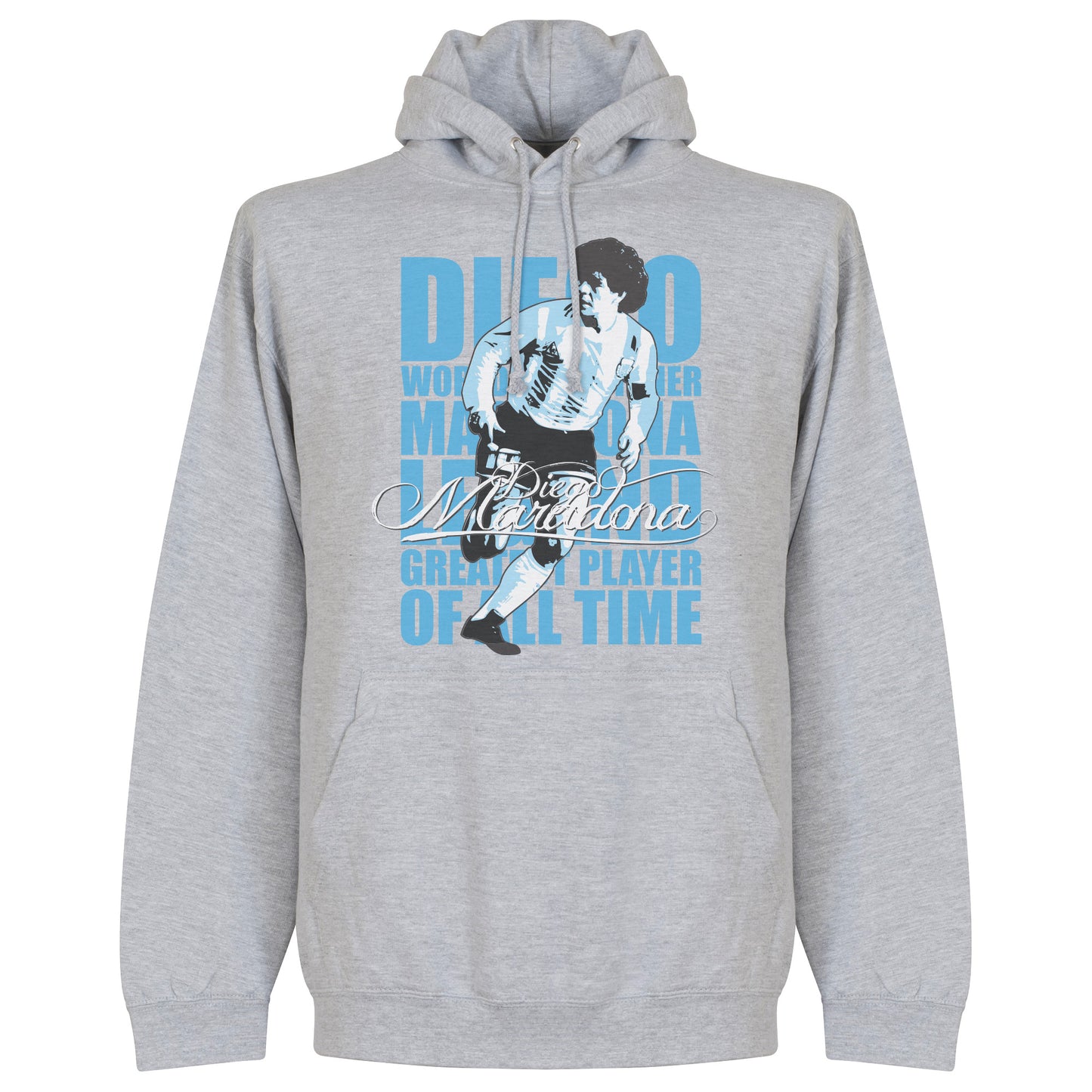Maradona No10 Legend Hoodie - Grey