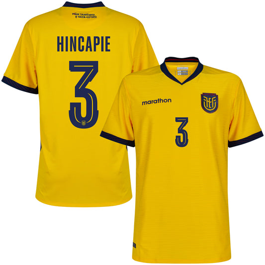Marathon Ecuador Authentic Home Hincapie 3 Shirt 2026-2027 (Fan Style Printing)