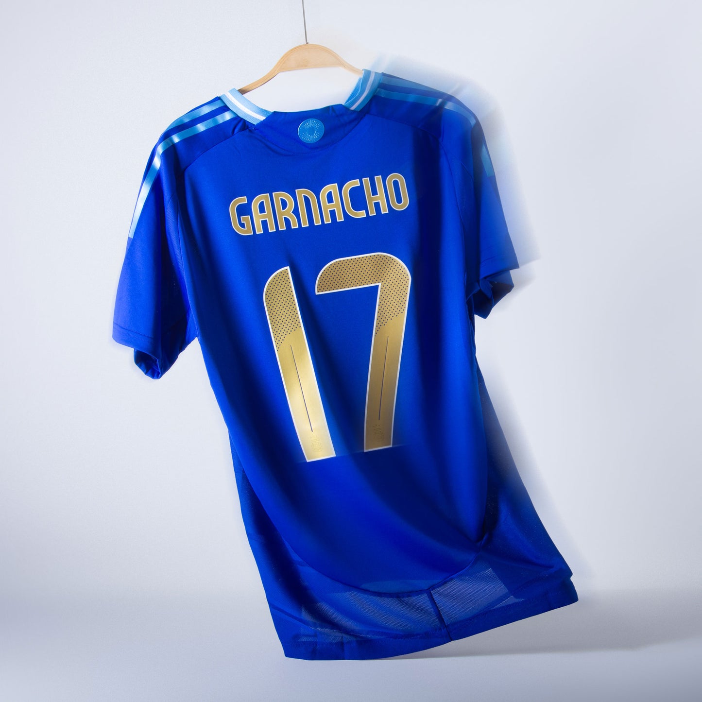 adidas Argentina Away Authentic Garnacho 17 Shirt 2024-2025 (Official Printing)