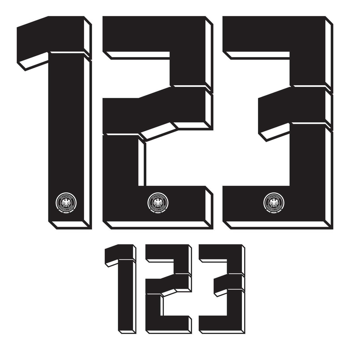 24-25 Germany Home Adult Player Number Set (260mm/105mm)