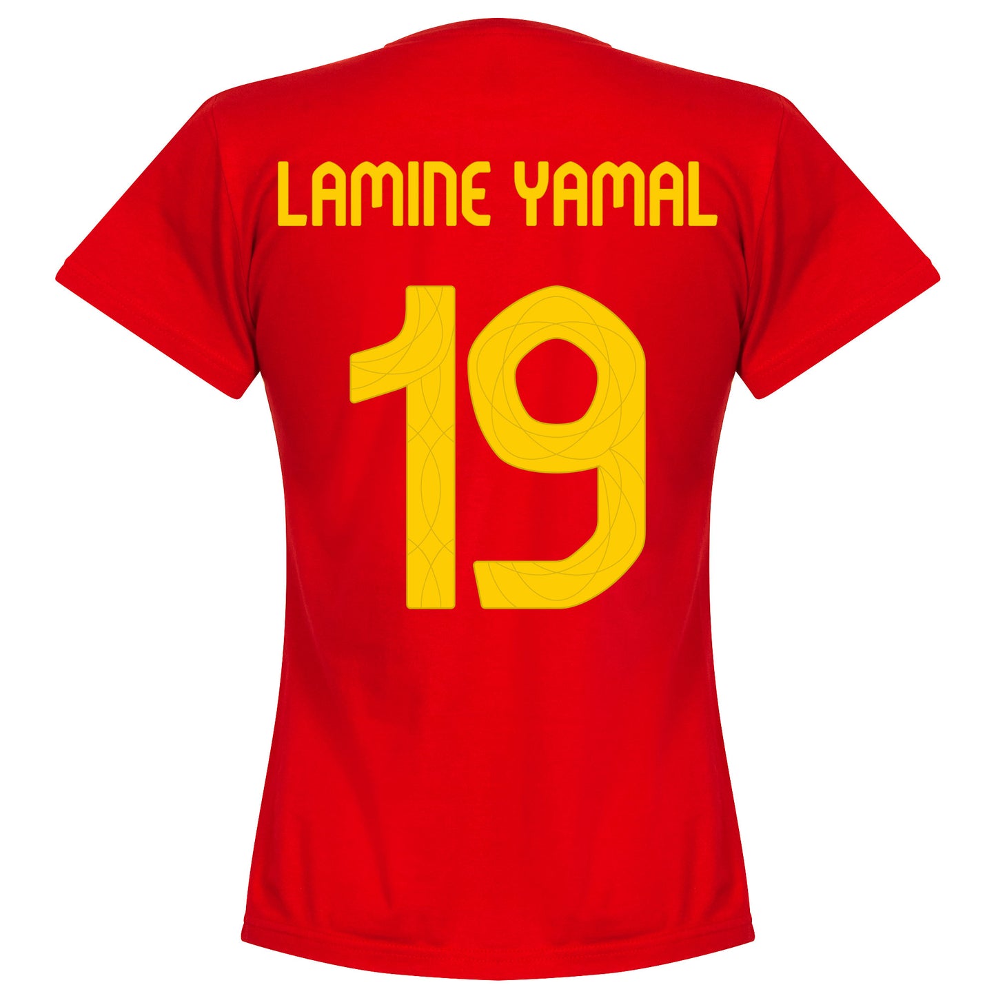 Spain 2024 Team Lamine Yamal 19 Womens T-shirt - Red