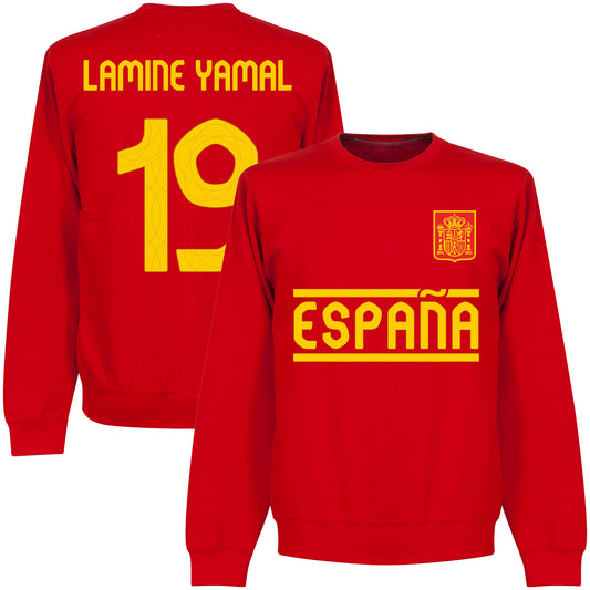 Spain 2024 Team Lamine Yamal 19 Sweatshirt - Red