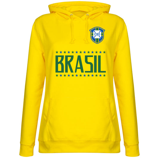 Brazil Team Womens Hoodie - Yellow