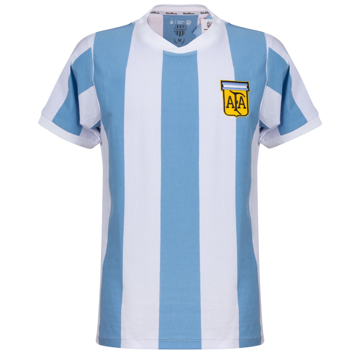 Argentina Home Retro No.10 (Kempes) Shirt 1978 (Retro Flock Printing)