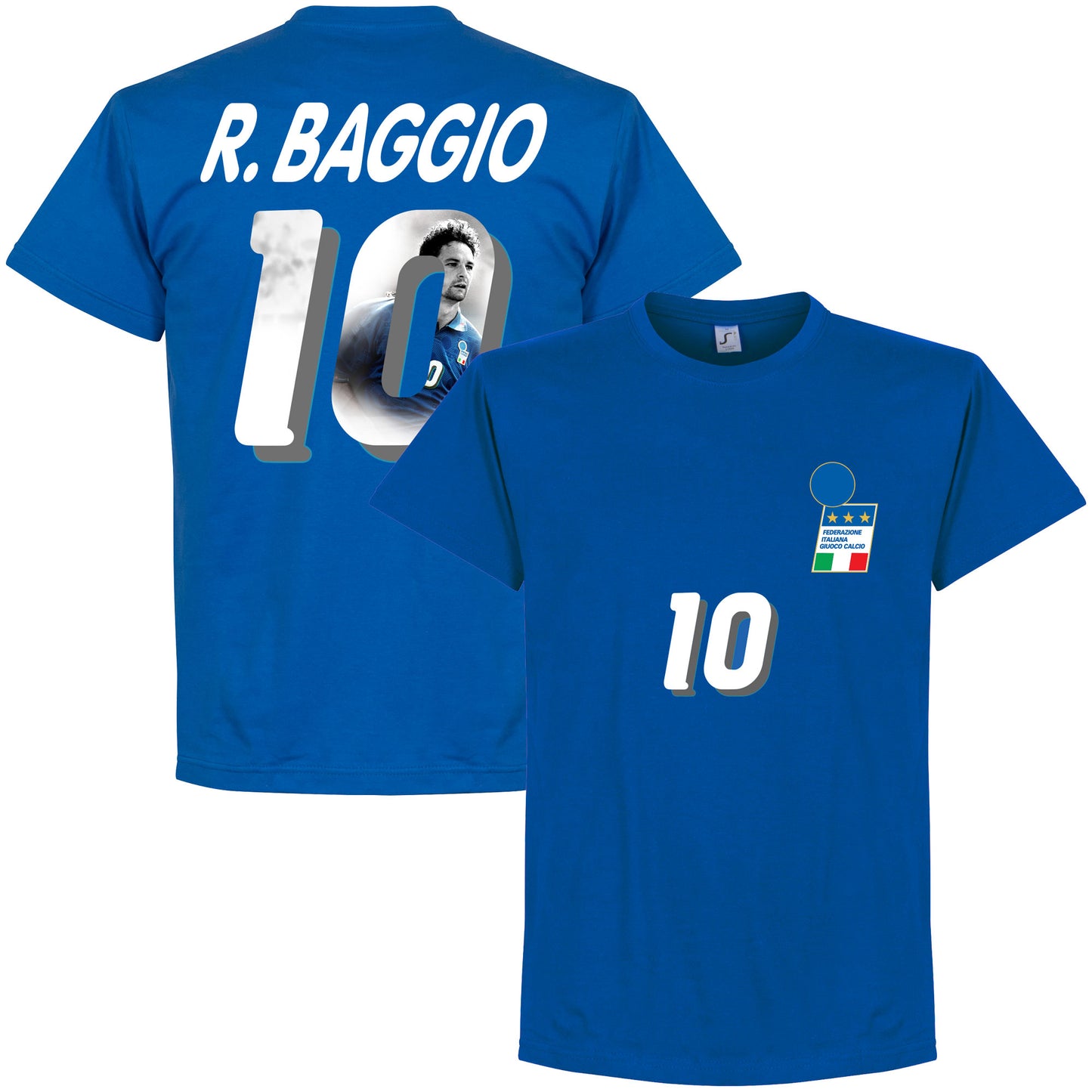 1994 Italy Home Baggio Gallery T-Shirt - Royal