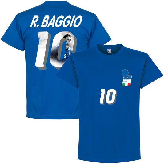 1994 Italy Home Baggio Gallery T-Shirt - Royal