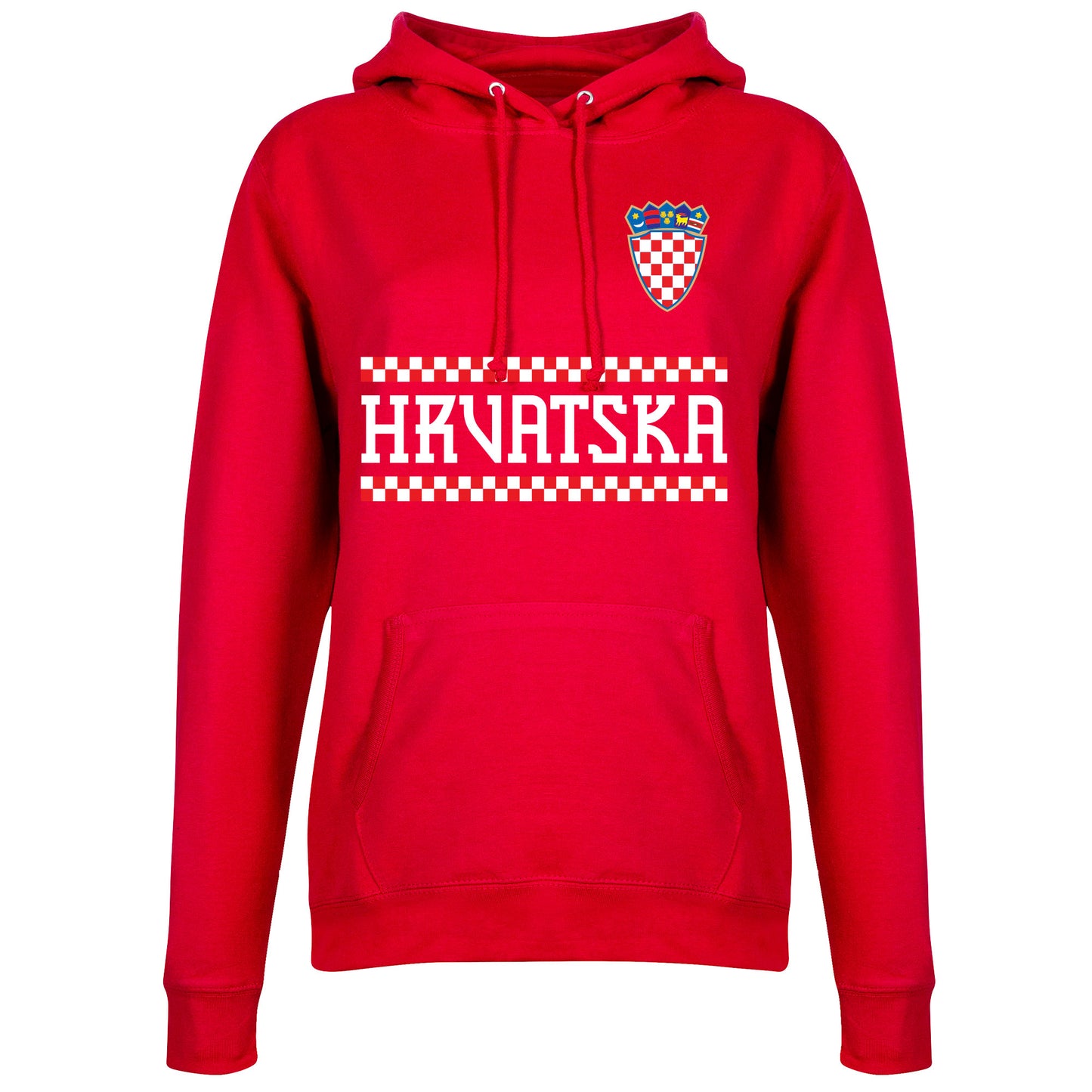 Croatia Team Womens Hoodie - Red