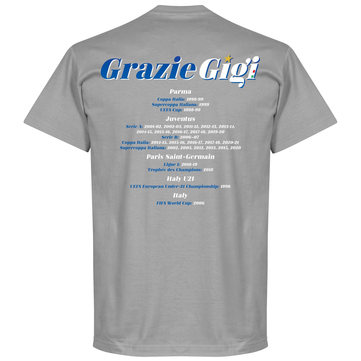 Grazie Gigi Honours T-shirt - Grey Marl