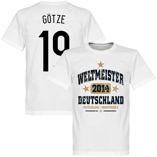 Deutschland Weltmeister Götze T-Shirt - White