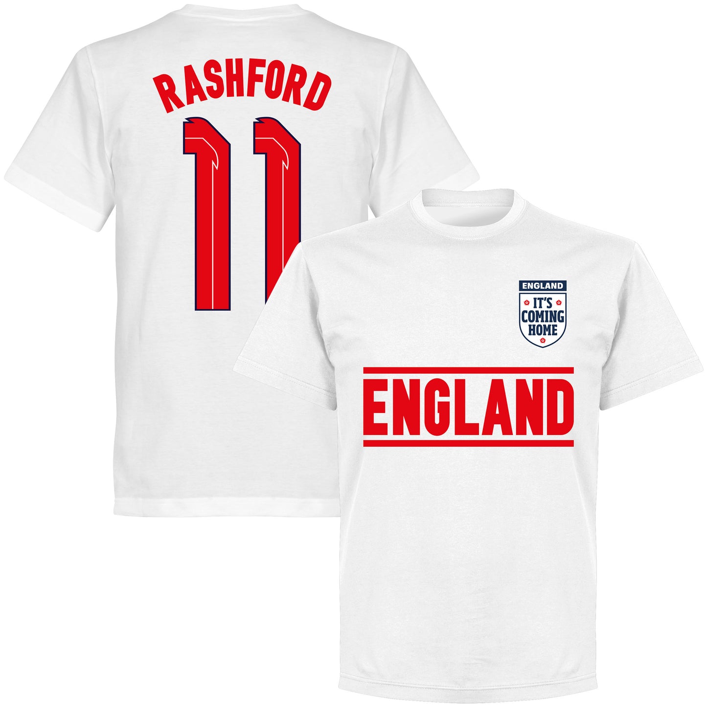 England Rashford 11 Team T-shirt - White