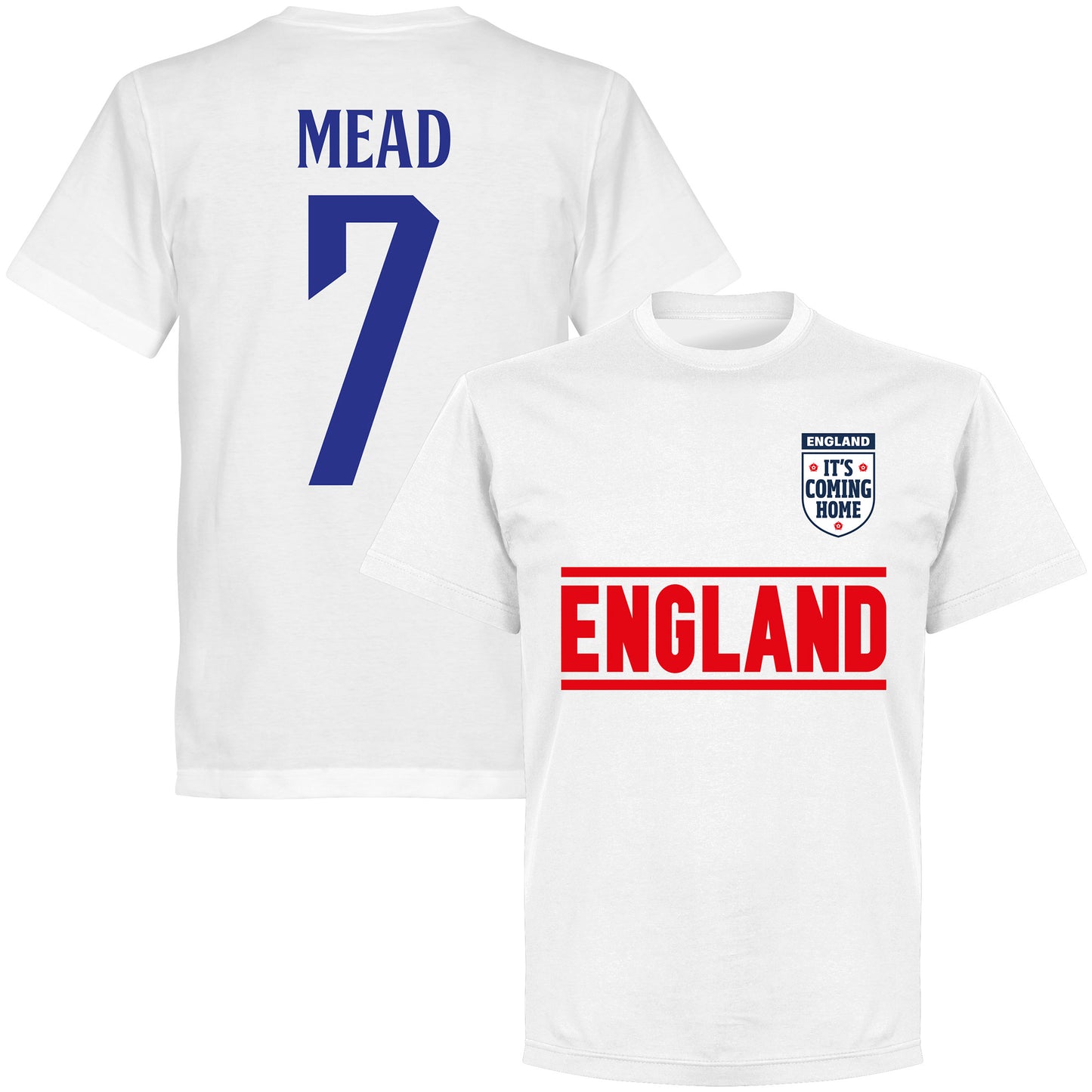 England Team Mead 7 T-shirt - White