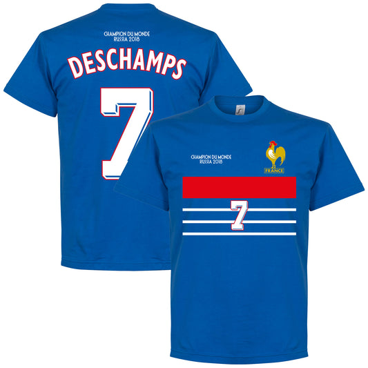 France Champions 98 Retro Deschamps 7 T-Shirt - Royal