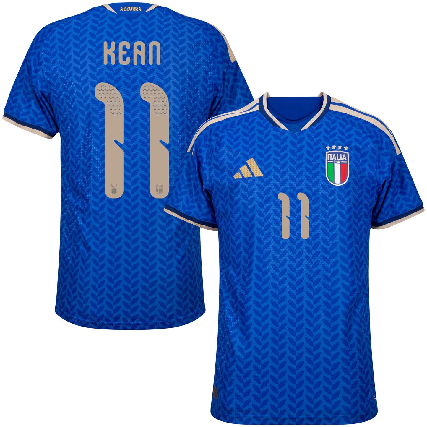 adidas Italy Authentic Home Kean 11 Shirt 2026-2027 (Official Printing)