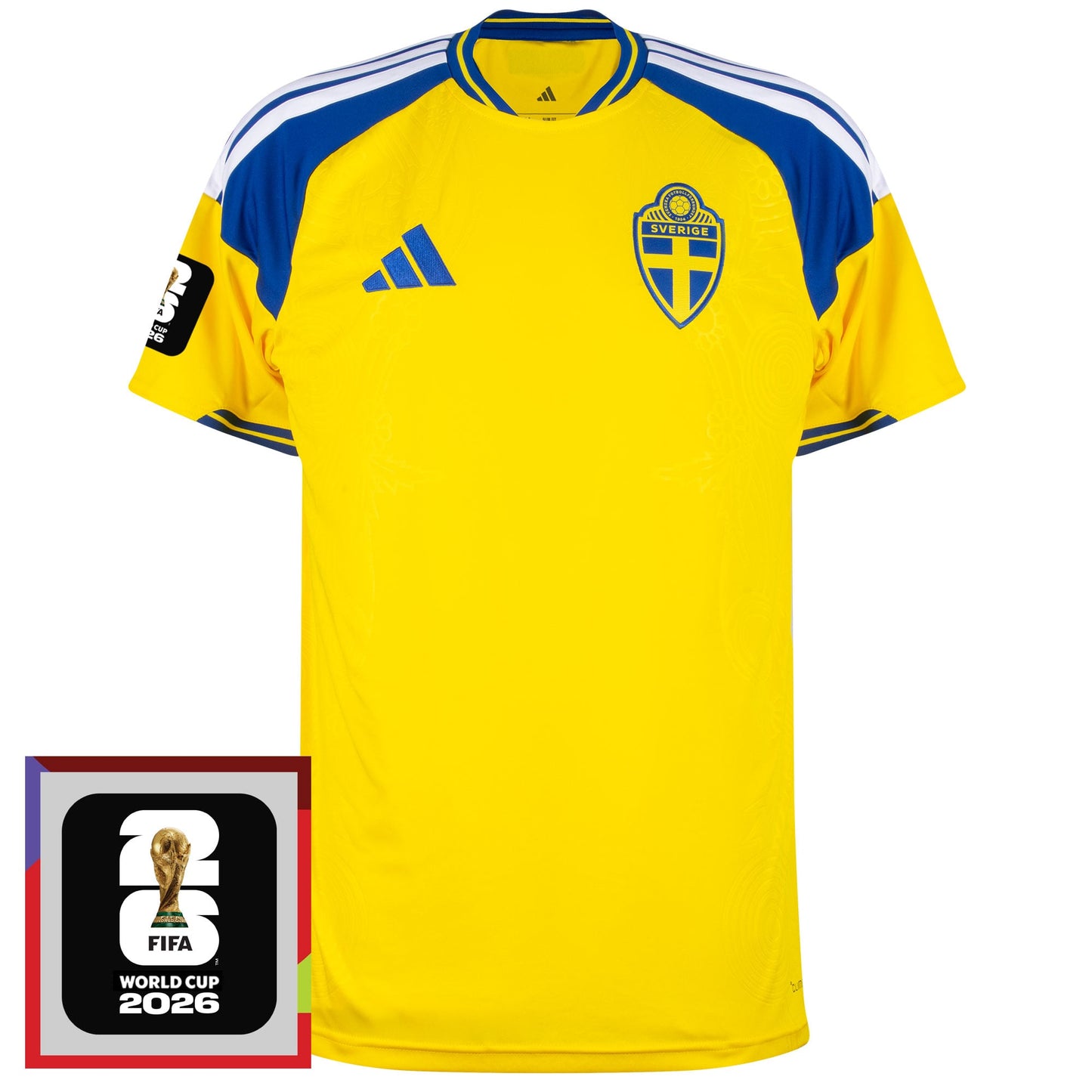 adidas Sweden Home Shirt 2026-2027 incl. FIFA World Cup 2026 Patch