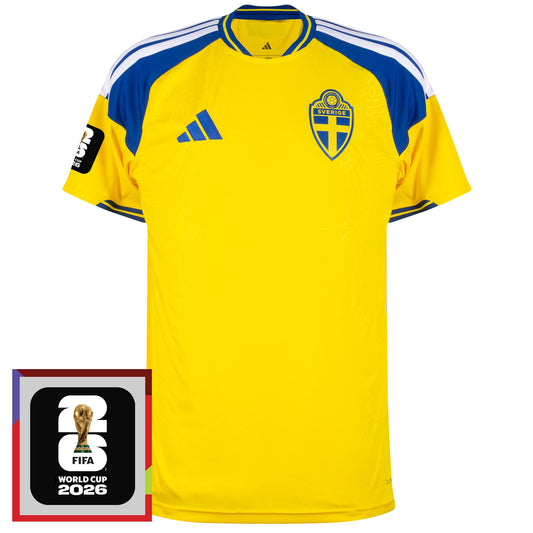 adidas Sweden Home Shirt 2026-2027 incl. FIFA World Cup 2026 Patch